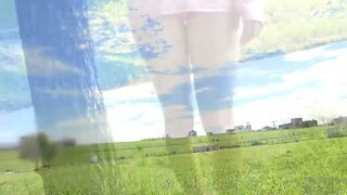 「うそ」笑顔が可愛い美少女が野外でフェラチオ抜き！